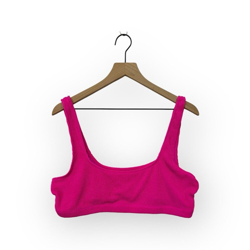 NEW Good American Always Fits Scoop Swim Top Size 7/8 Pink 4XL-5XL